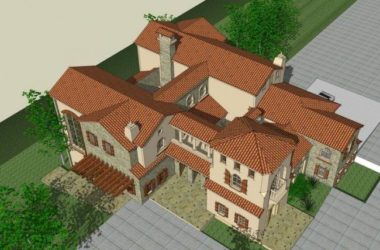 Spanish Classical Style Single Family Villa Model in SketchUp-BIM WORLD