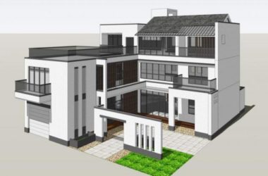 Chinese-Style Solo Villa Model in SketchUp-BIM WORLD