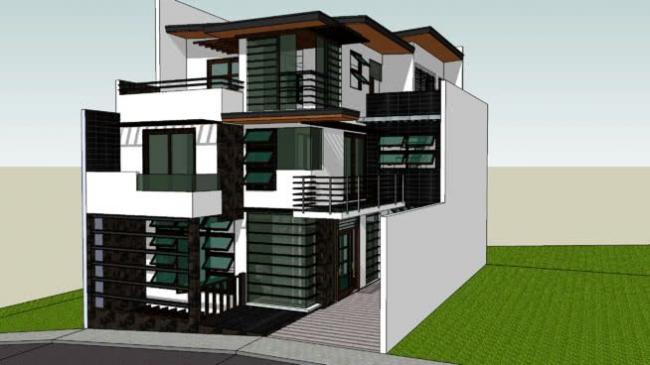 Modern Solo Villa Design | SketchUp 3D Model