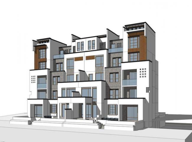SketchUp Villa Model | Modern Stacked Villa in New Chinese Style