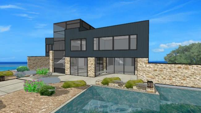 Modern Solo Villa Design in SketchUp Model
