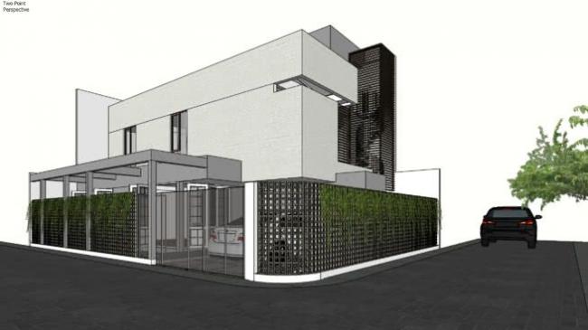 Modern Solo Villa Design in SketchUp Model