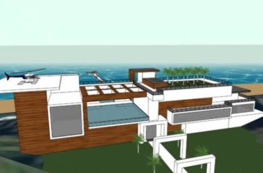 Modern Seaside Villa SketchUp Model | Contemporary Solo Villa Design-BIM WORLD