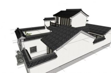 Chinese Style Solo Villa SketchUp Model-BIM WORLD