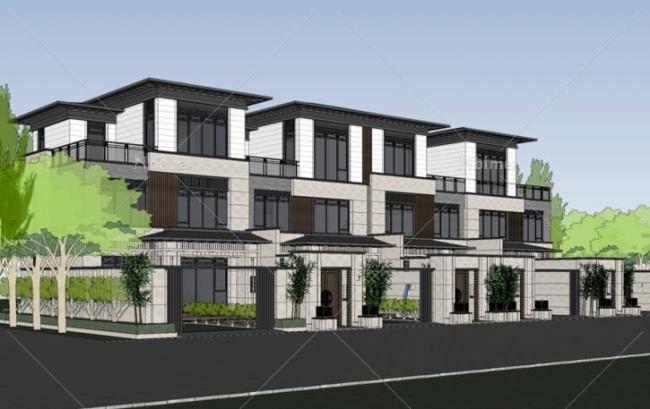 SketchUp Villa Models: Row Villas, Luxury Mansions, and Modern Chinese Design