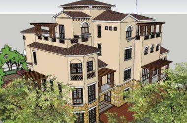 Classical Stacked Villa Model in SketchUp-BIM WORLD
