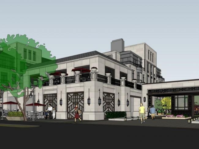 SketchUp Multi-Story Classical Villa with Garden Design