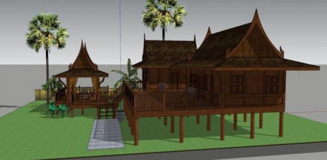 Classical Southern Villa 3D Model in SketchUp