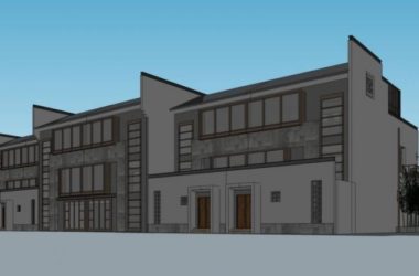 SketchUp Villa Design | Row Villas in Oriental Neoclassical Style-BIM WORLD