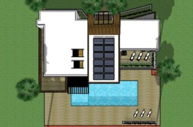 Modern Solo Villa Design in SketchUp Model-BIM WORLD