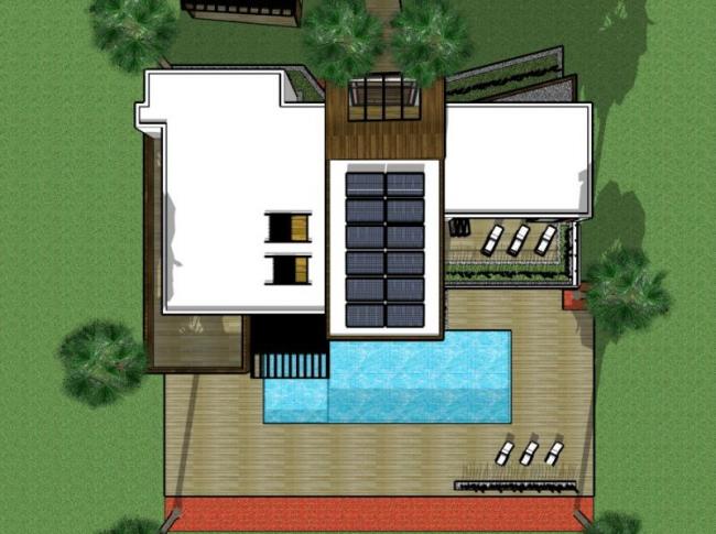 Modern Solo Villa Design in SketchUp Model
