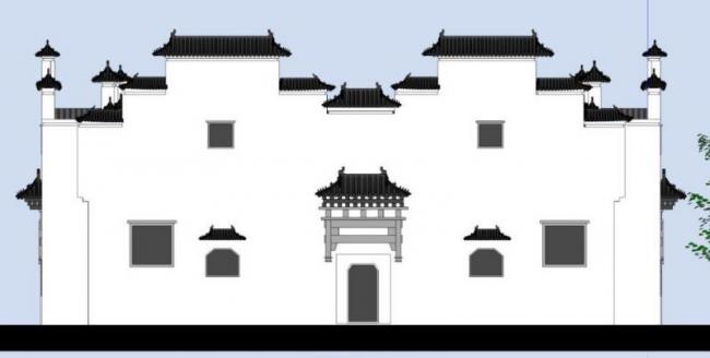 SketchUp Multi-Story Residential Villa Model Inspired by Huizhou Architecture
