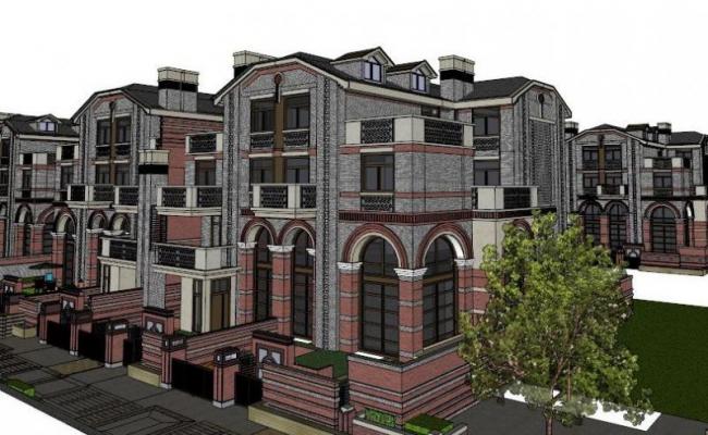 Modern Multi-Unit Villa Design in SketchUp