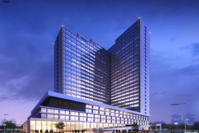 Modern High-Rise Office Building and Villa Model in SketchUp