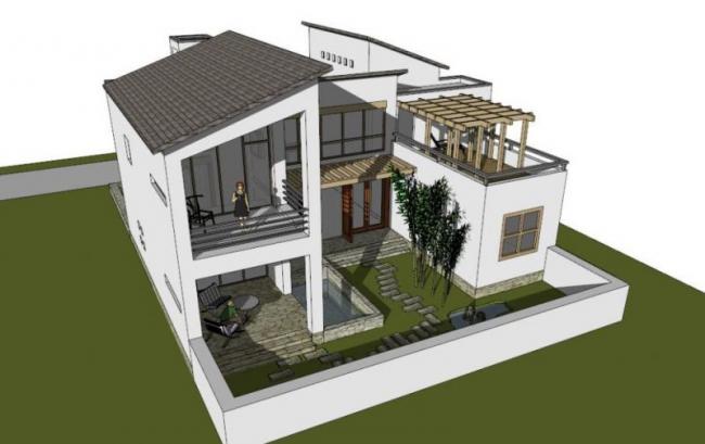 Modern Solo Villa Design | SketchUp 3D Model
