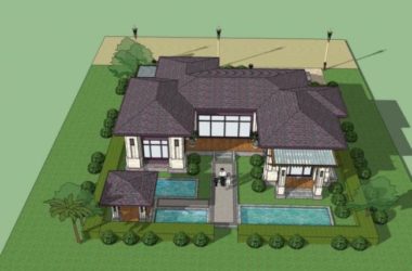 Modern Solo Villa Design | SketchUp 3D Model-BIM WORLD