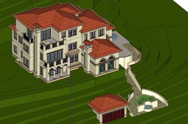 SketchUp Villa Models: Terrace, Stacked Mountain, and Classical Styles