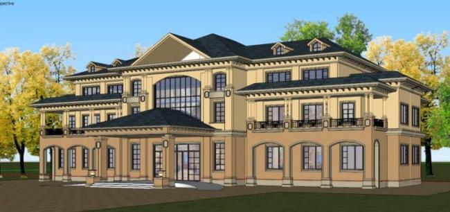 Classical Stacked Villa Model in SketchUp