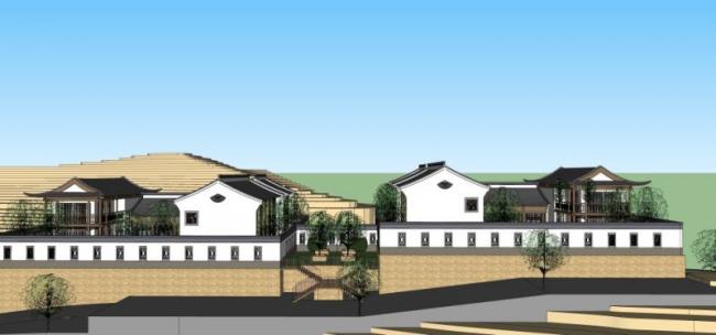 Chinese-Style Villa Model in SketchUp