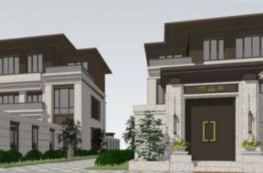 Twin Villa Model in Western Neoclassical Style | SketchUp Design-BIM WORLD