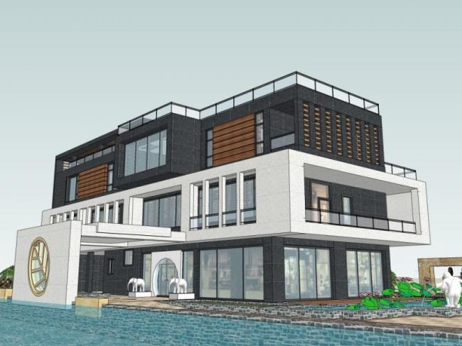Modern Solo Villa Design | SketchUp 3D Model