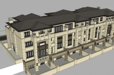 European Classical Multi-Row Villa Model in SketchUp-BIM WORLD
