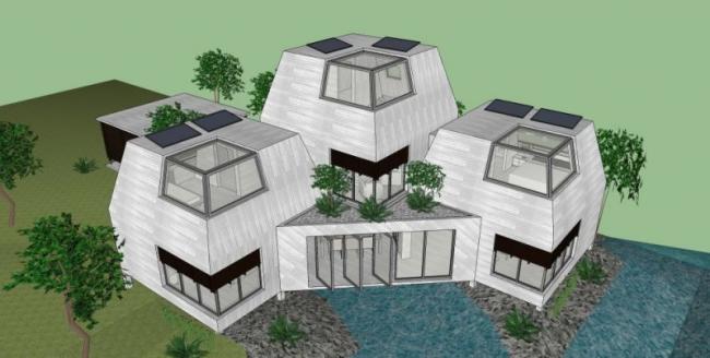 Modern Solo Villa Design in SketchUp Model