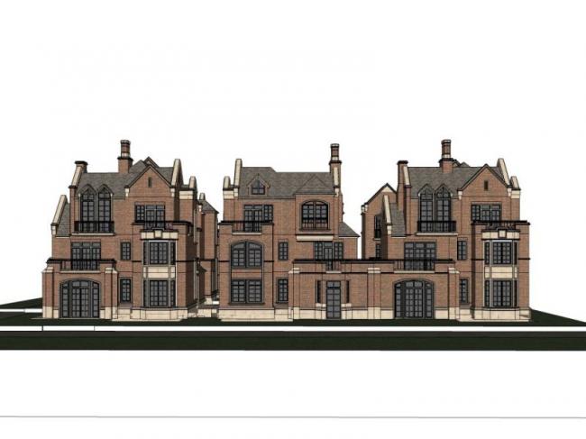 Classical Style Townhouse Villa Model in SketchUp