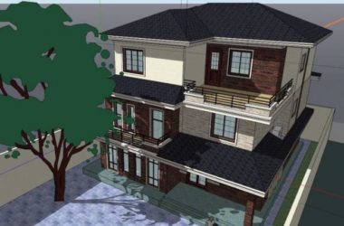 Modern Solo Villa Design | SketchUp 3D Model-BIM WORLD