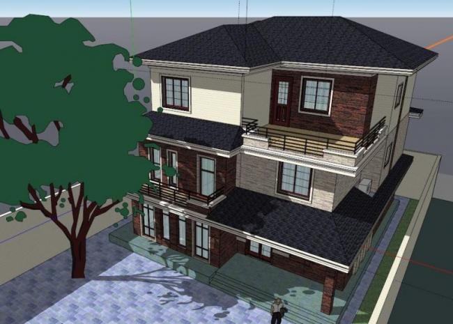 Modern Solo Villa Design | SketchUp 3D Model