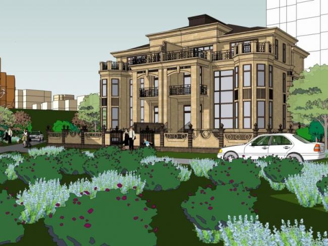 European-Style Classical Stacked Villa Model in SketchUp