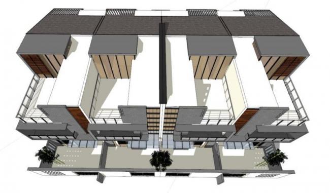 Modern Multi-Row Villa Design in SketchUp