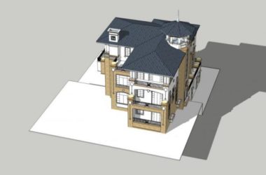 Classical Stacked Villa Model in SketchUp-BIM WORLD