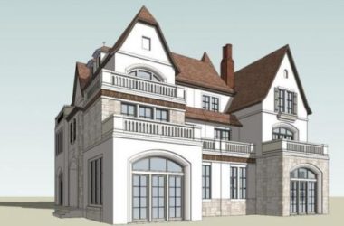 SketchUp Twin Villas Model | Classical German Style Design-BIM WORLD