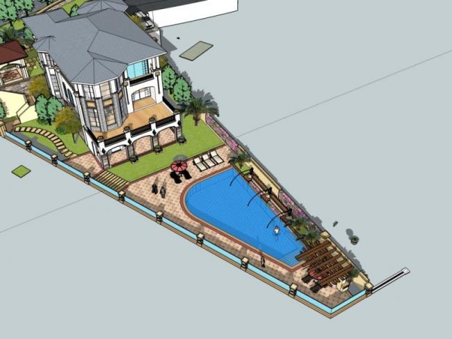Classical Style Single-Family Villa Model in SketchUp