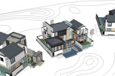 Modern Solo Villa Design in SketchUp Model-BIM WORLD