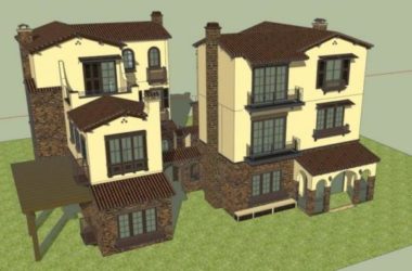 Classical Stacked Villa Model in SketchUp-BIM WORLD