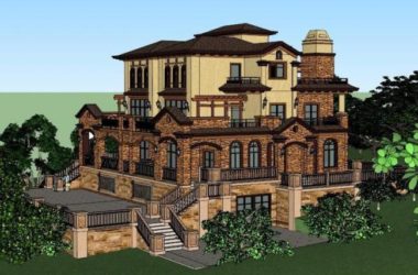 Classical Stacked Villa Model in SketchUp-BIM WORLD