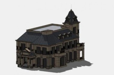 Classical Single-Family Villa Model in SketchUp-BIM WORLD