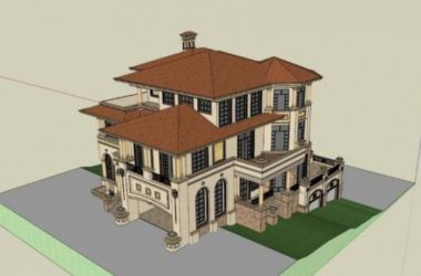 Classical Stacked Villa Model in SketchUp-BIM WORLD