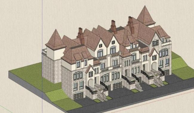 Classical Style Townhouse Villa Model in SketchUp