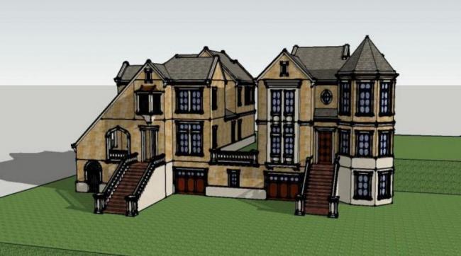 Classical Stacked Villa Model in SketchUp