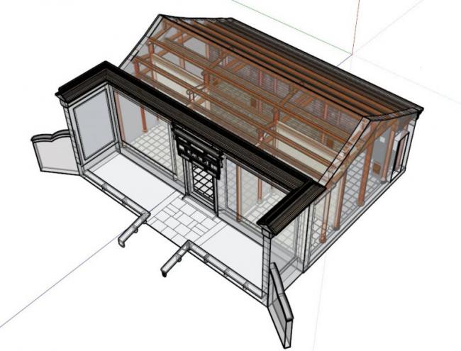 SketchUp Villa Model | Southern Piercing Ancient Chinese Architecture
