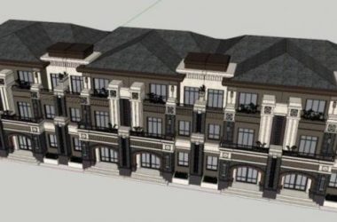 Classical Style Townhouse Villa Model in SketchUp-BIM WORLD