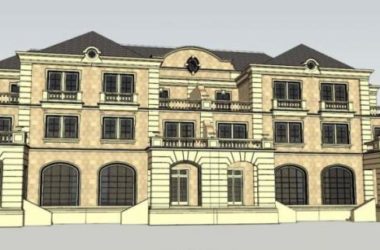 Classical Twin Villa Design in SketchUp Model-BIM WORLD
