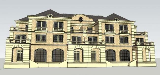 Classical Twin Villa Design in SketchUp Model