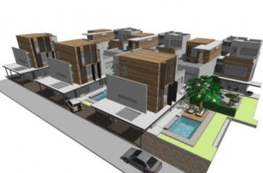 Modern Twin Villa Design | SketchUp 3D Model-BIM WORLD
