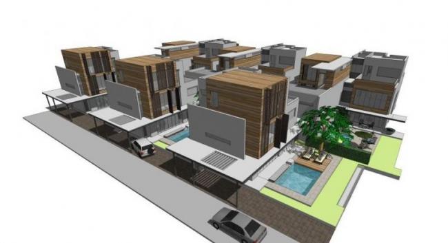 Modern Twin Villa Design | SketchUp 3D Model