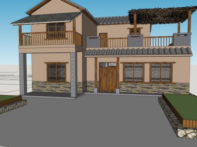 Chinese-Style Solo Villa SketchUp Model