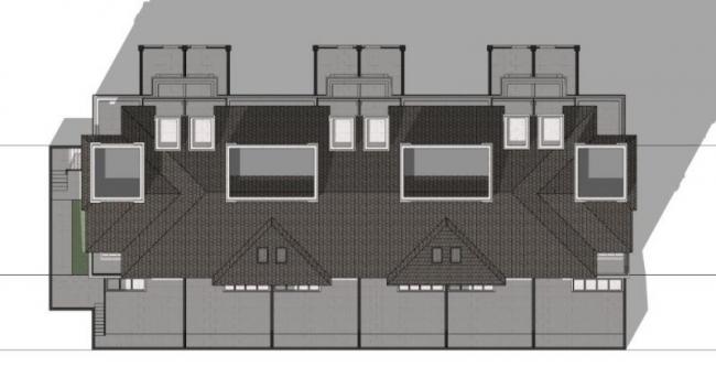 Modern Multi-Row Villa on a Sloped Site | SketchUp Model
